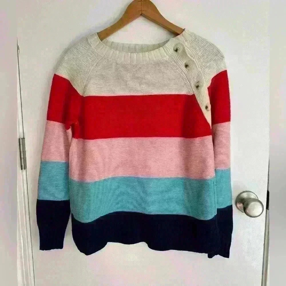St. John's Bay Multicolor Striped Sweater